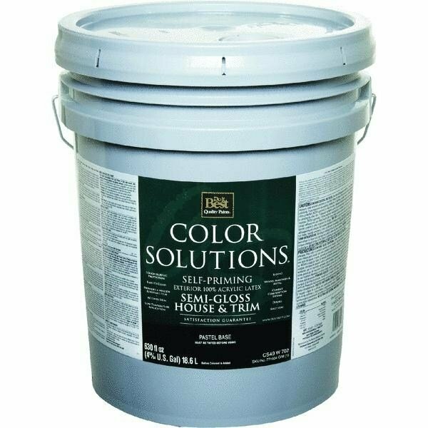 Worldwide Sourcing Color Solutions Latex Semi-Gloss Self-Priming Exterior House And Trim Paint CS49W0702-20